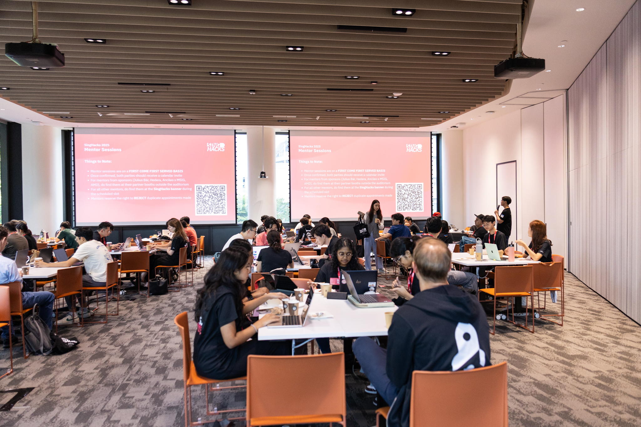 singhacks participants racing around the clock